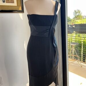 Sexy and Elegant Valentino Silk Insert Black Dress